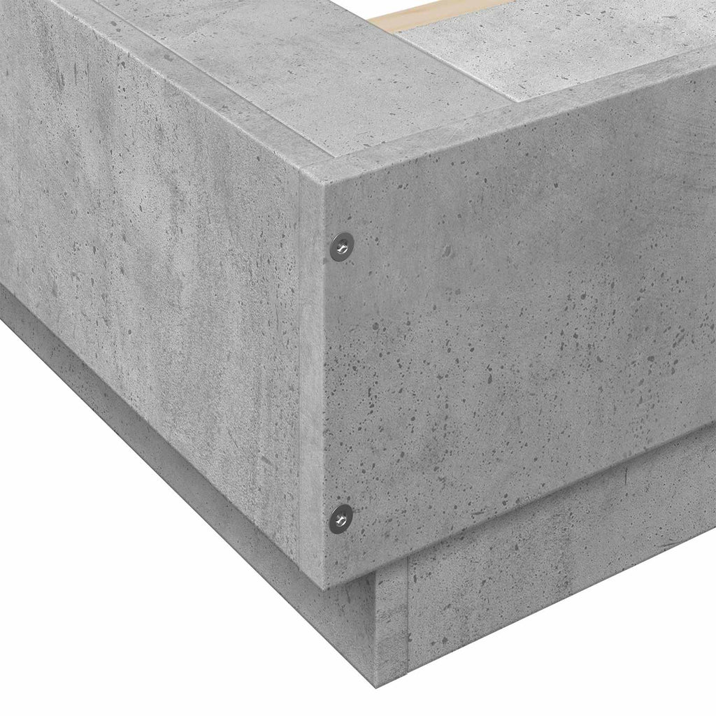 vidaXL Rama łóżka podłogowego Betonowy szary 80 x 210 cm