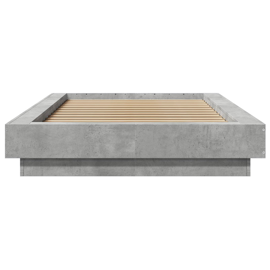 vidaXL Rama łóżka podłogowego Betonowy szary 80 x 210 cm