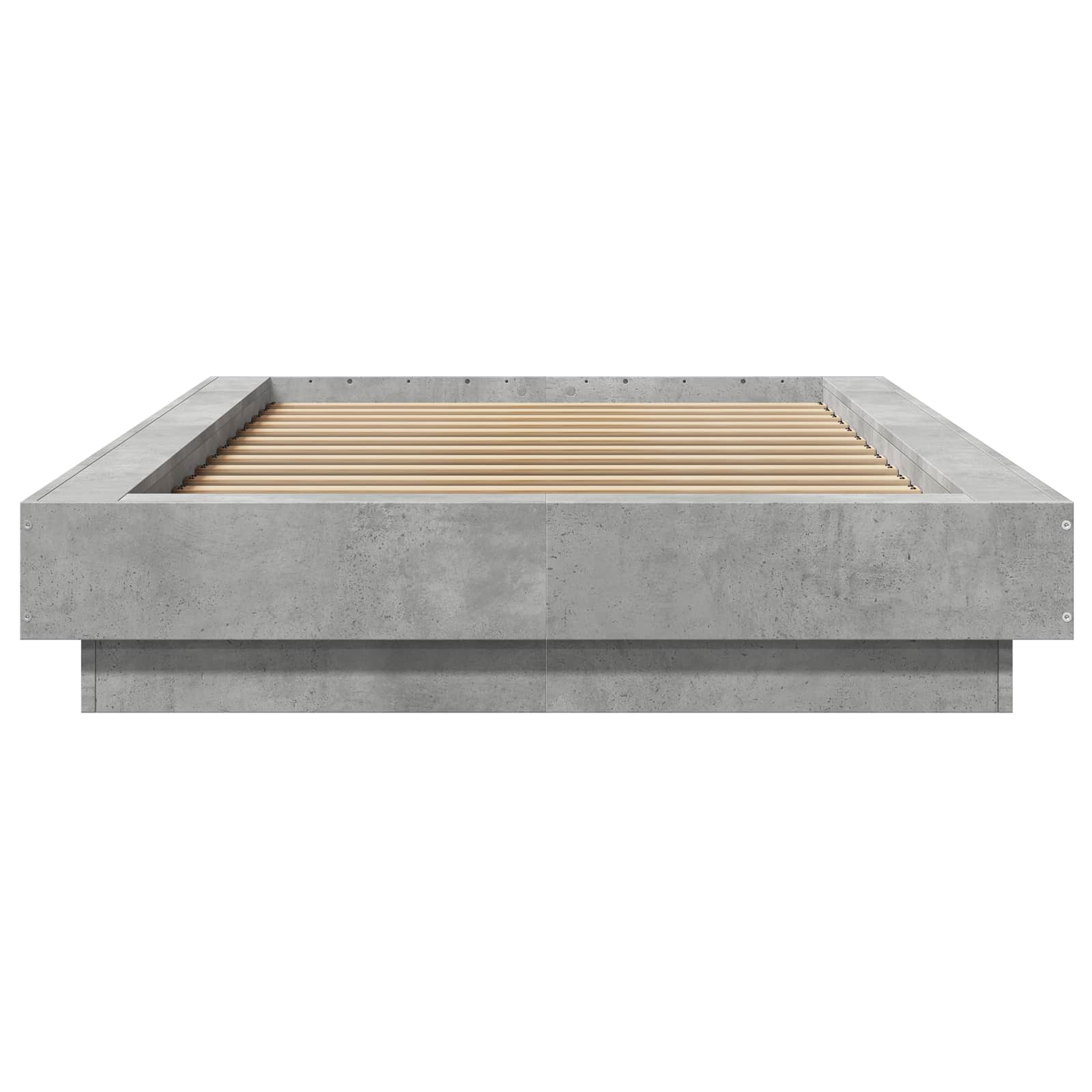 vidaXL Rama łóżka podłogowego Betonowy szary 80 x 210 cm