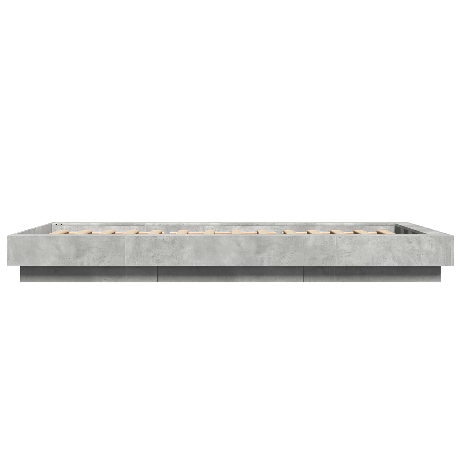 vidaXL Rama łóżka podłogowego Betonowy szary 80 x 210 cm