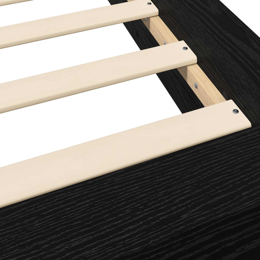 vidaXL Rama łóżka podłogowego Czarny dąb 80 x 210 cm