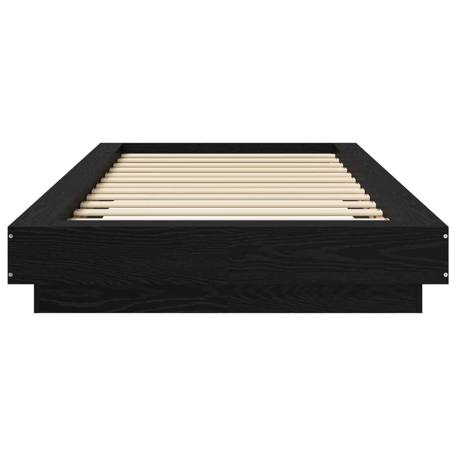 vidaXL Rama łóżka podłogowego Czarny dąb 80 x 210 cm