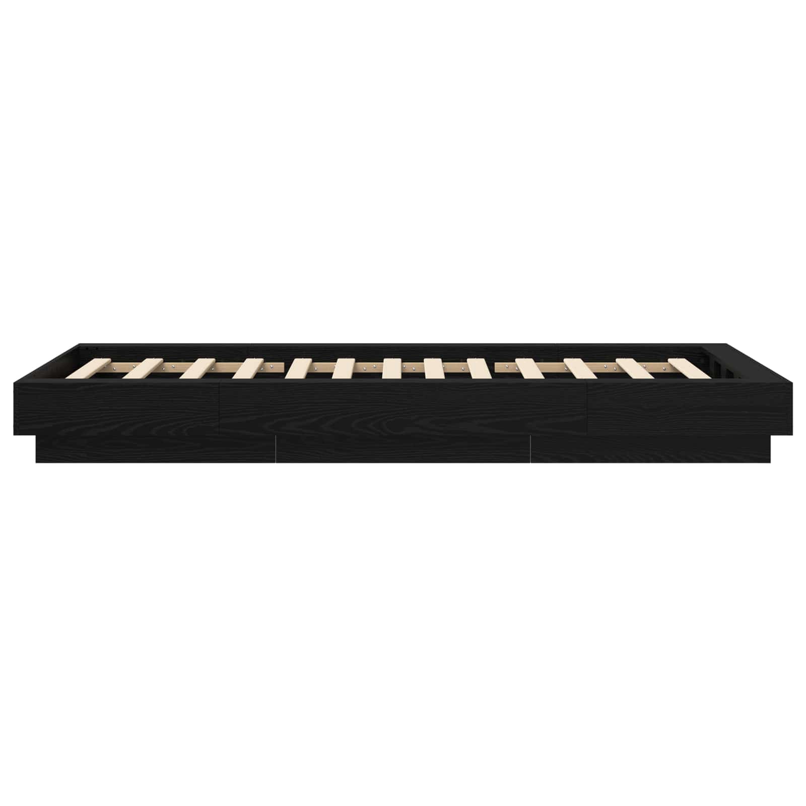 vidaXL Rama łóżka podłogowego Czarny dąb 80 x 210 cm