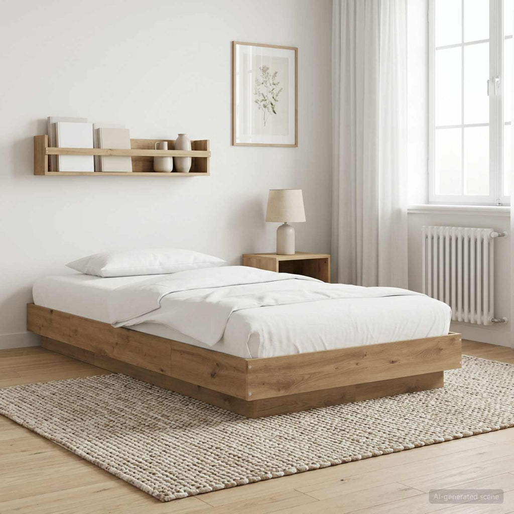 vidaXL Rama łóżka podłogowego Dąb artisian 80 x 210 cm