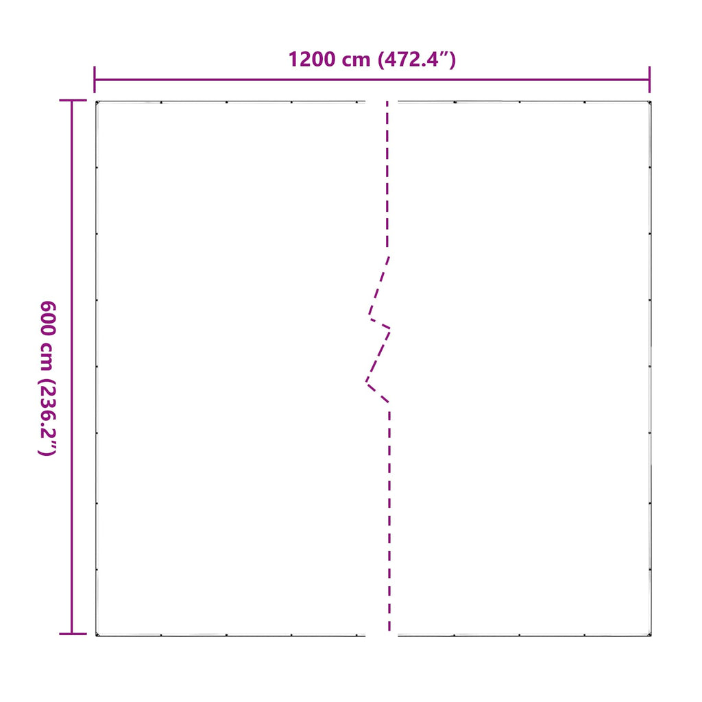 vidaXL Osłona na rośliny przezroczysty 6 x 12 m PVC