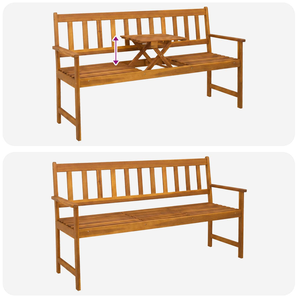 vidaXL ławka ogrodowa 158 x 55 x 89 cm Lite Drewno Akacji naturalny