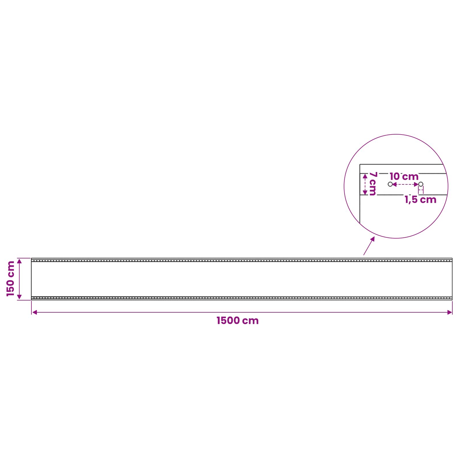 vidaXL Plandeka z oczkami 2 szt. zielony 1,5 x 15 m 260 gsm PE