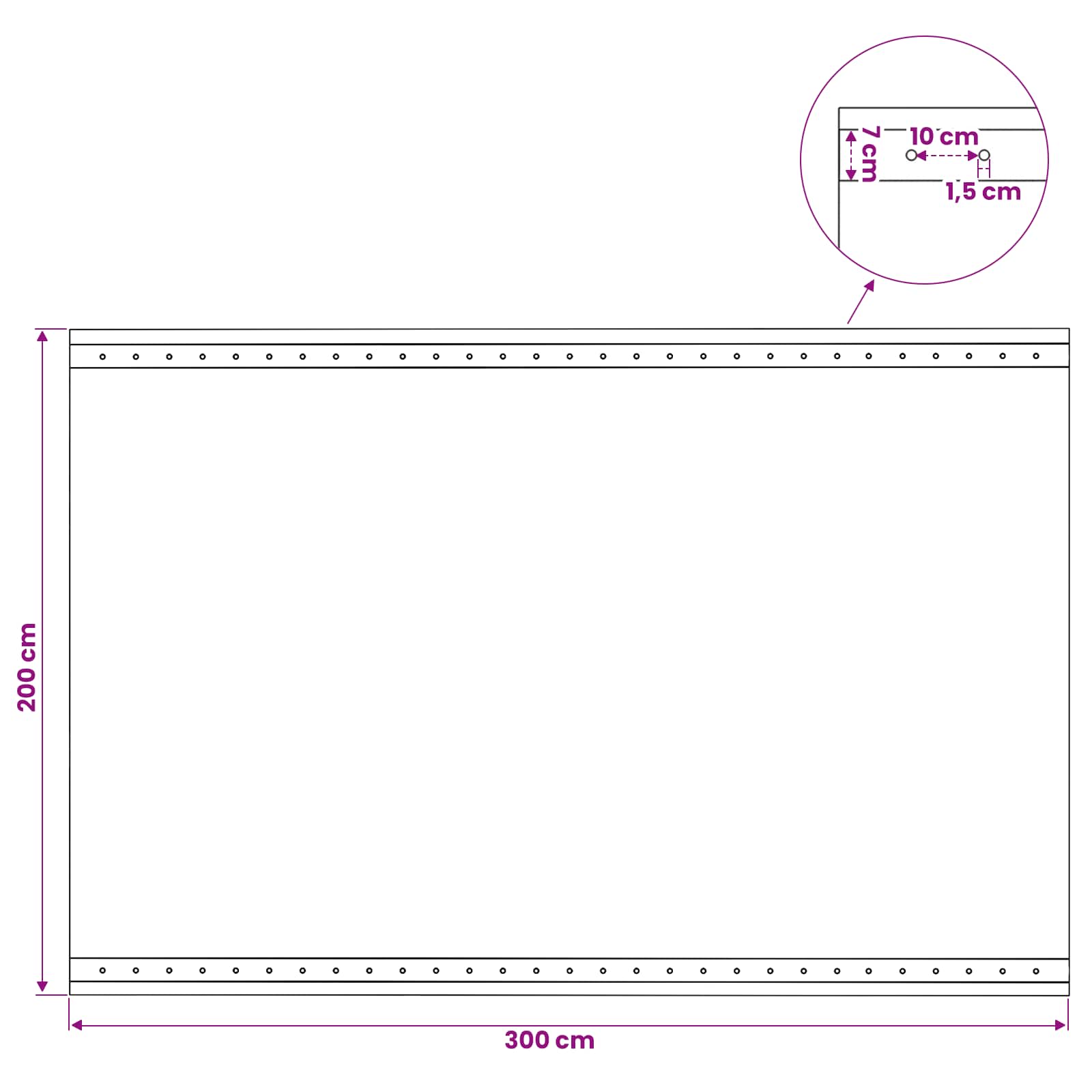 vidaXL Plandeka z oczkami 2 szt. zielony 2 x 3 m 260 gsm PE