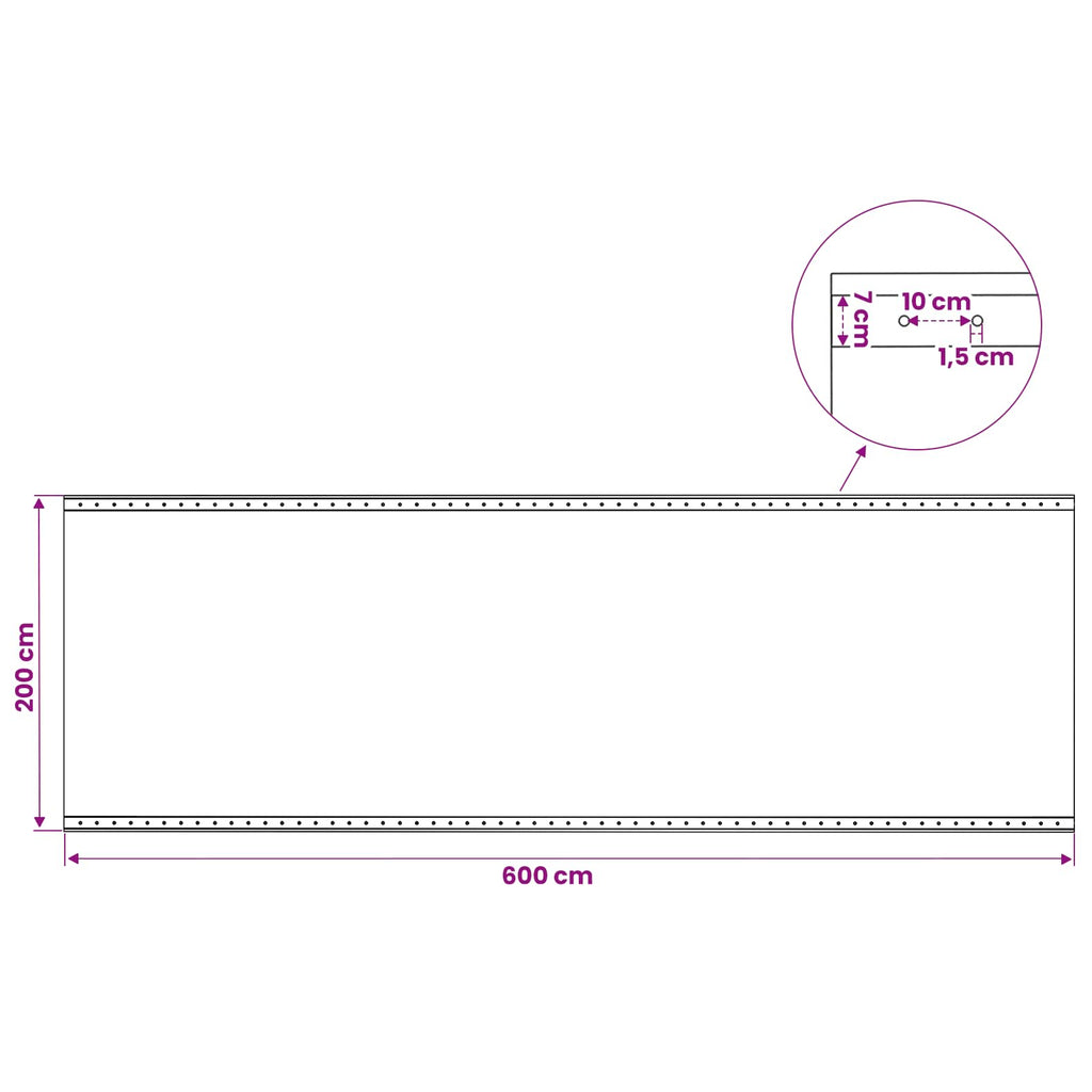 vidaXL Plandeka z oczkami 2 szt. zielony 2 x 6 m 260 gsm PE