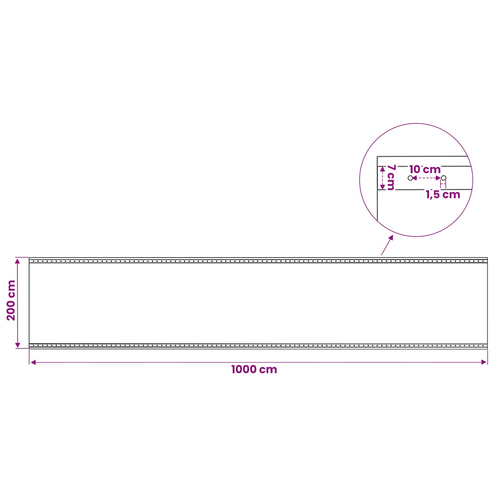 vidaXL Plandeka z oczkami 2 szt. zielony 2 x 10 m 260 gsm PE