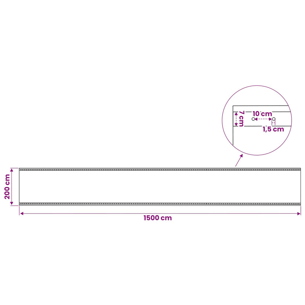vidaXL Plandeka z oczkami 2 szt. zielony 2 x 15 m 260 gsm PE