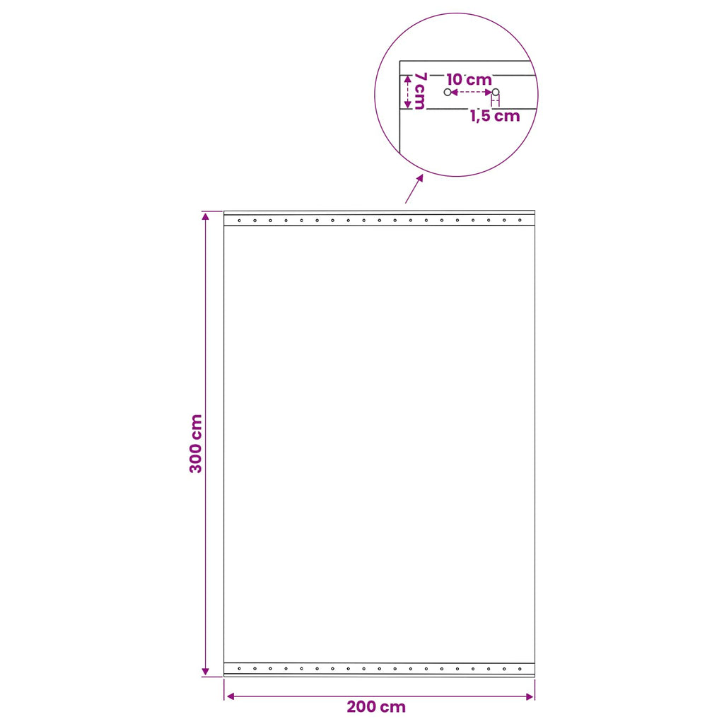 vidaXL Plandeka z oczkami 2 szt. zielony 3 x 2 m 260 gsm PE