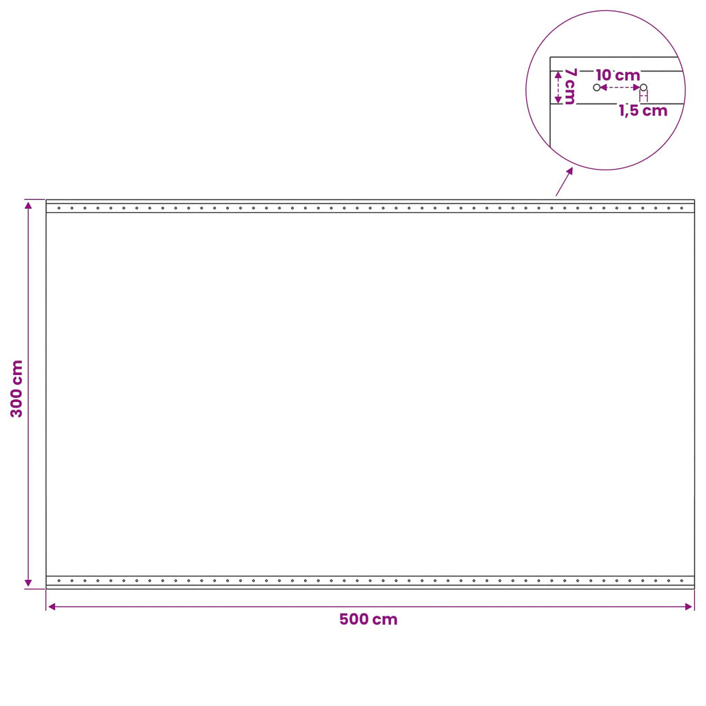 vidaXL Plandeka z oczkami 2 szt. zielony 3 x 5 m 260 gsm PE