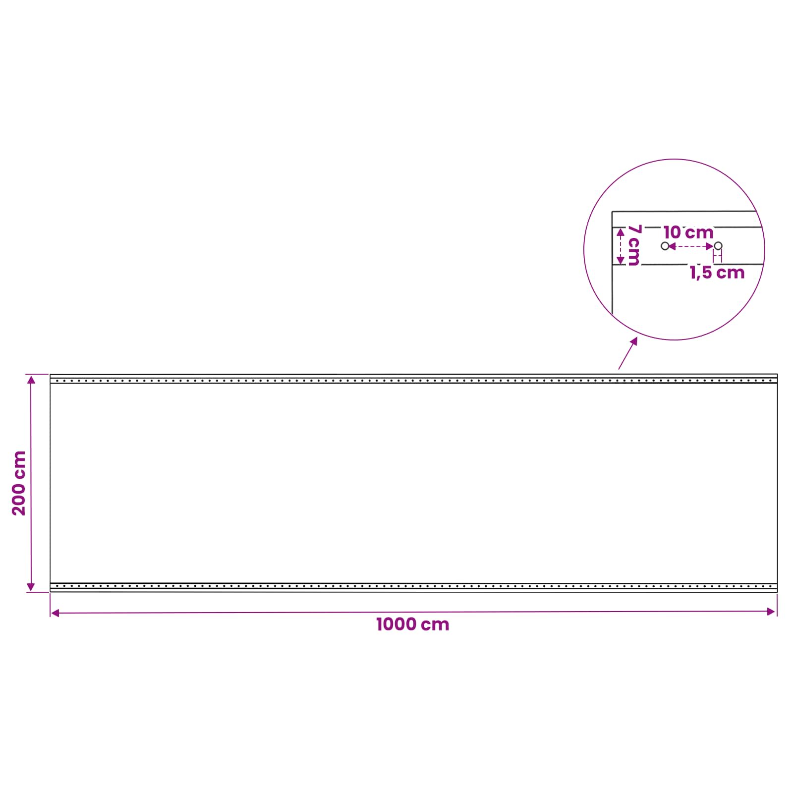 vidaXL Plandeka z oczkami 2 szt. zielony 3 x 10 m 260 gsm PE