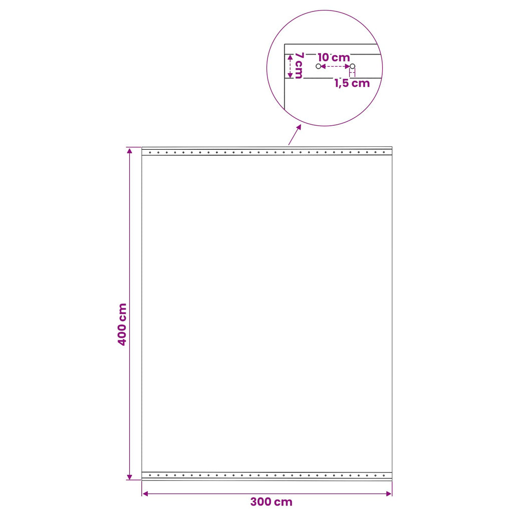 vidaXL Plandeka z oczkami 2 szt. zielony 4 x 3 m 260 gsm PE