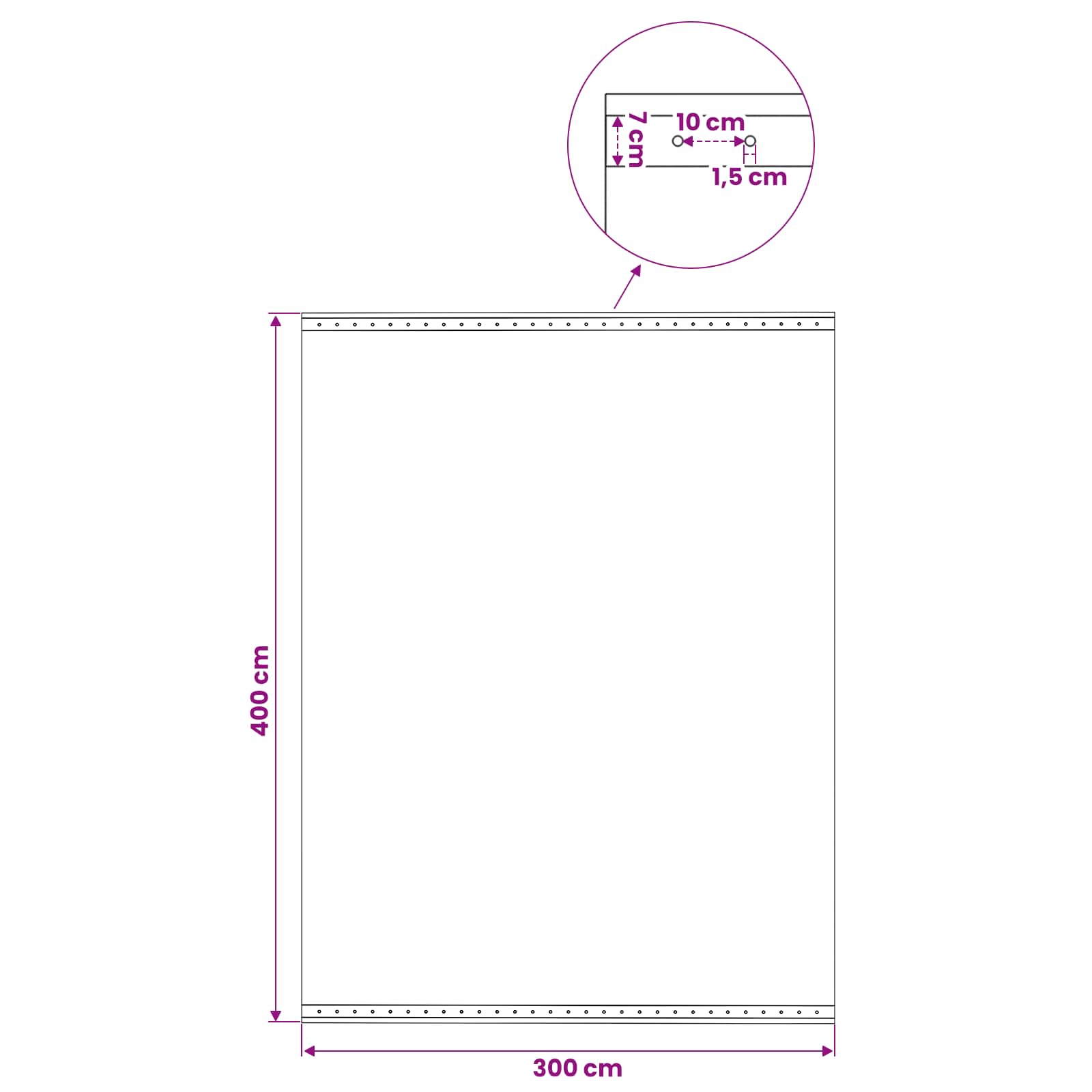vidaXL Plandeka z oczkami 2 szt. zielony 4 x 3 m 260 gsm PE