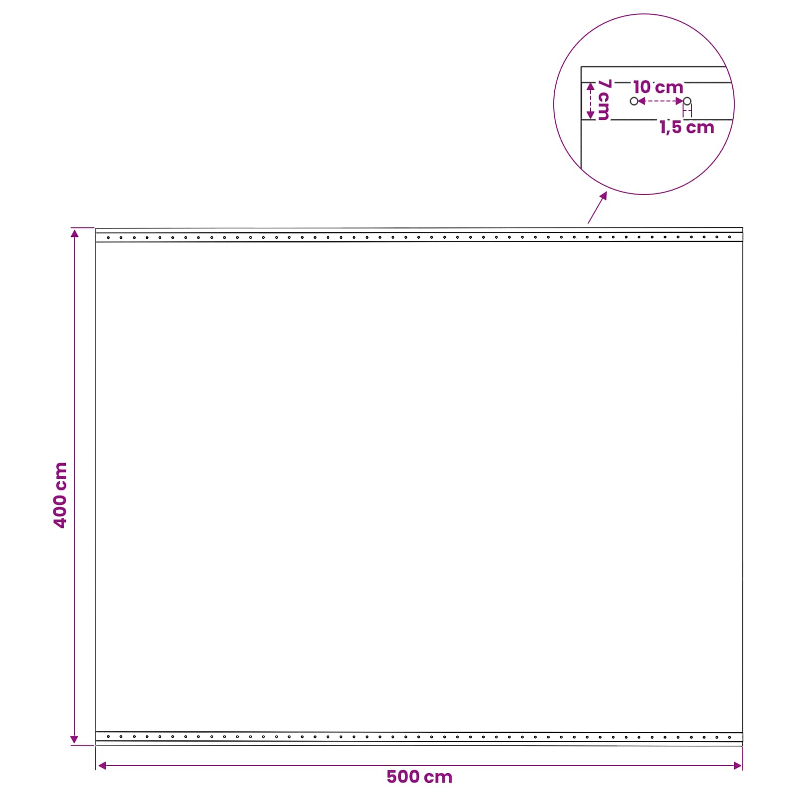 vidaXL Plandeka z oczkami 2 szt. zielony 4 x 5 m 260 gsm PE