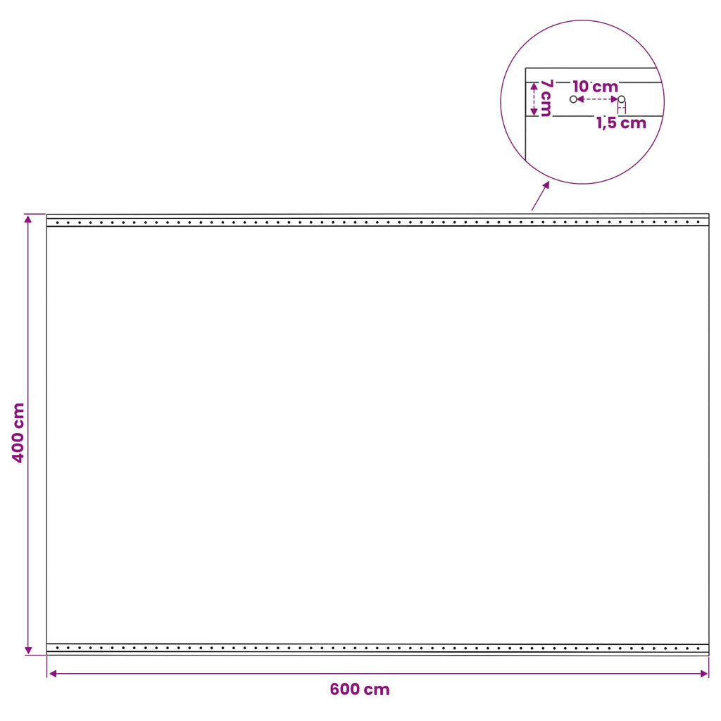 vidaXL Plandeka z oczkami 2 szt. zielony 4 x 6 m 260 gsm PE