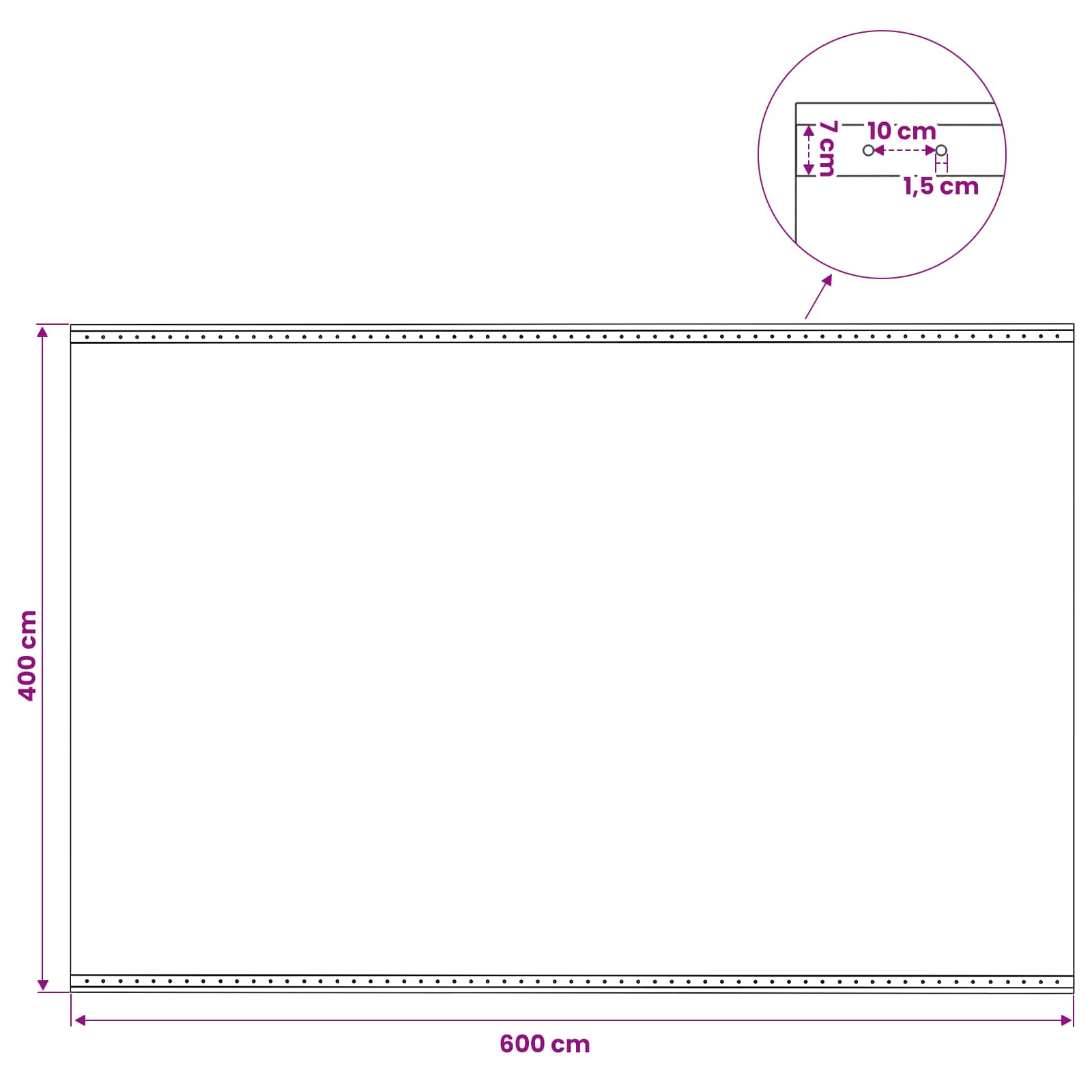 vidaXL Plandeka z oczkami 2 szt. zielony 4 x 6 m 260 gsm PE