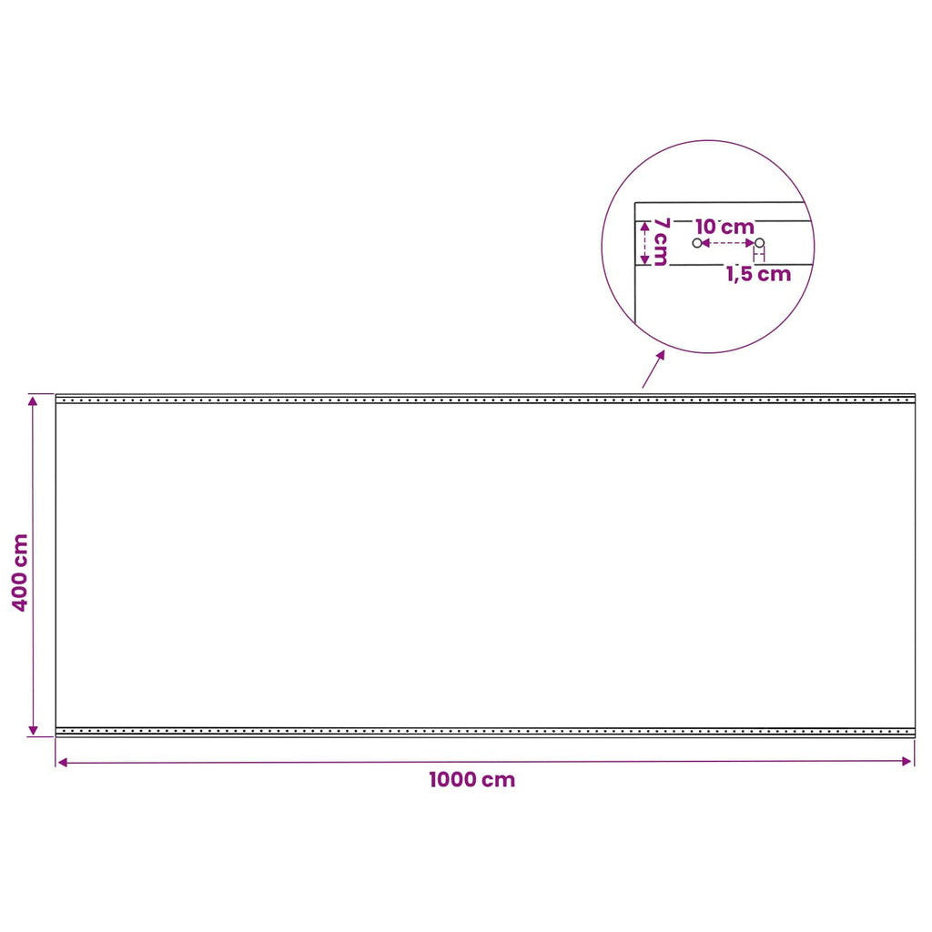 vidaXL Plandeka z oczkami 2 szt. zielony 4 x 10 m 260 gsm PE