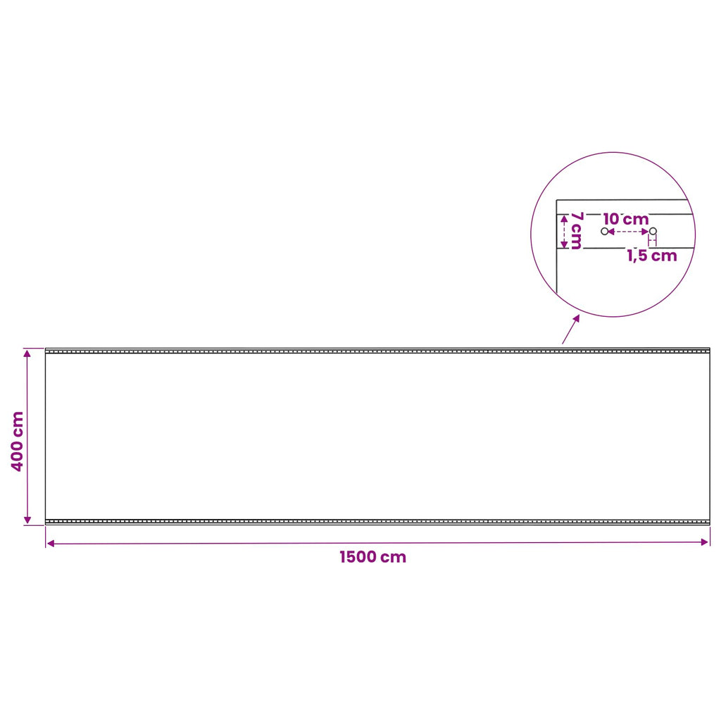 vidaXL Plandeka z oczkami 2 szt. zielony 4 x 15 m 260 gsm PE