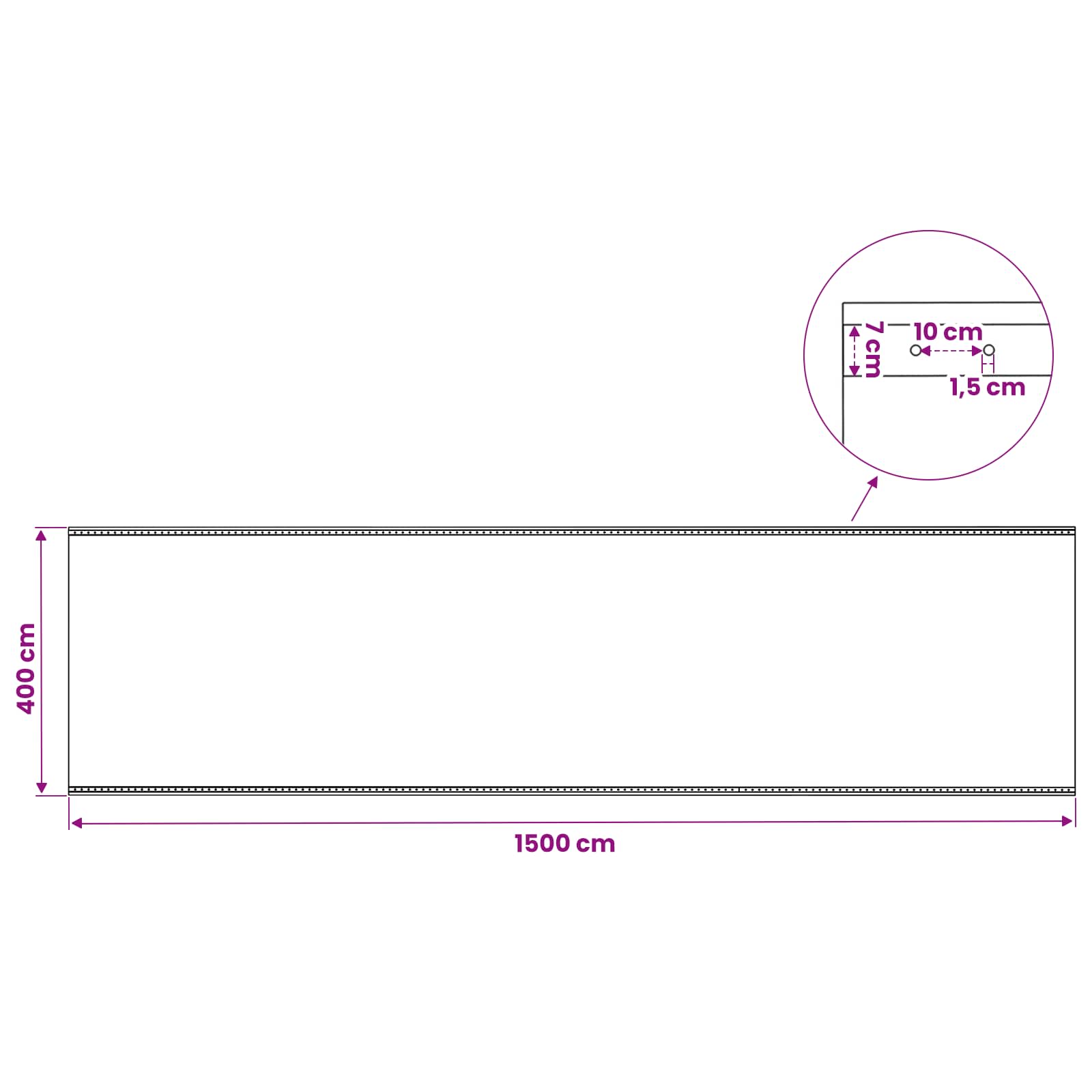 vidaXL Plandeka z oczkami 2 szt. zielony 4 x 15 m 260 gsm PE