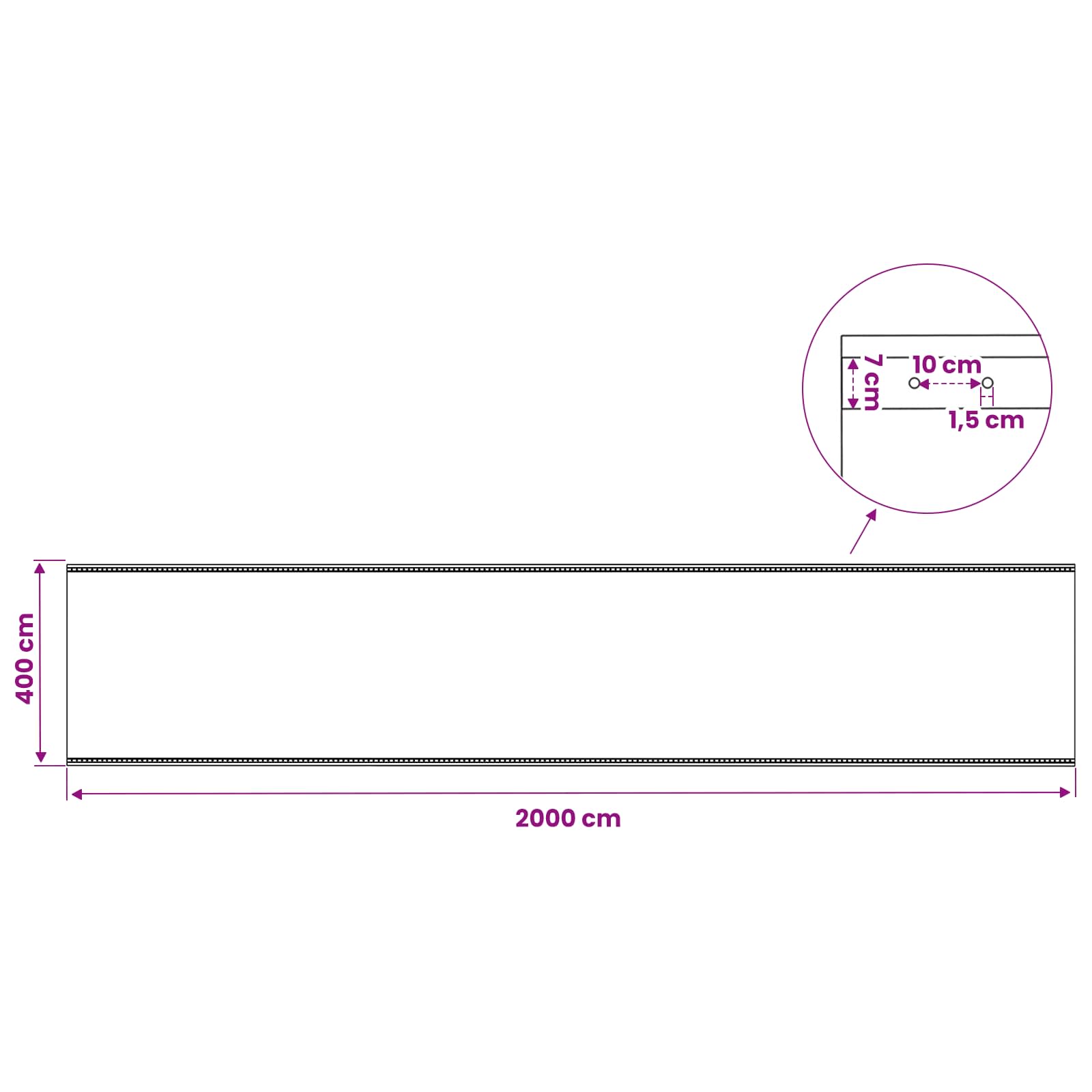vidaXL Plandeka z oczkami 2 szt. zielony 4 x 20 m 260 gsm PE