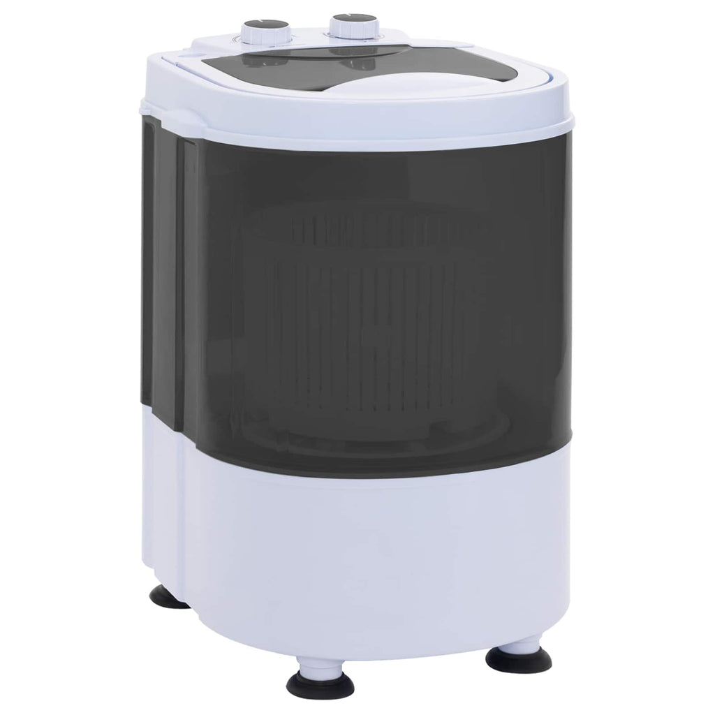 vidaXL Mini pralka z pojedynczą wanną 2,6 kg Czarny i Biały