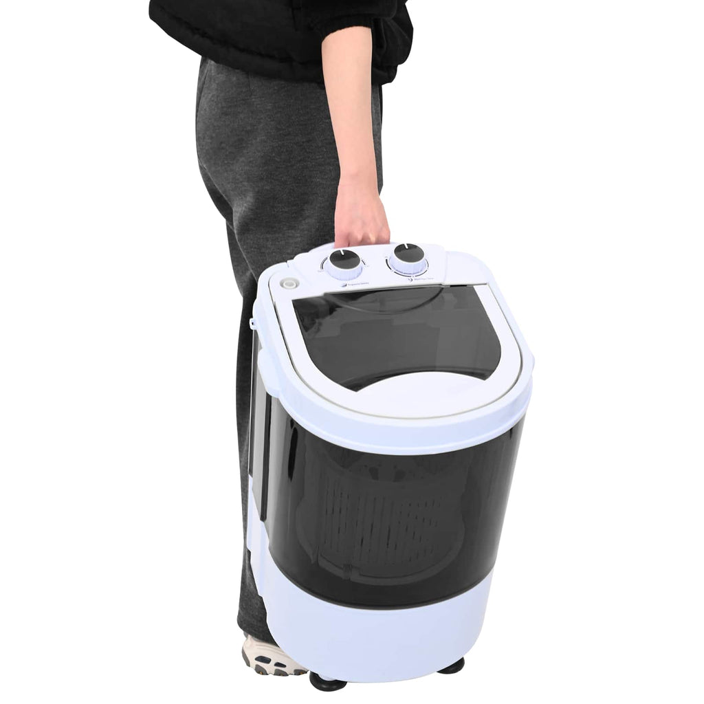 vidaXL Mini pralka z pojedynczą wanną 2,6 kg Czarny i Biały