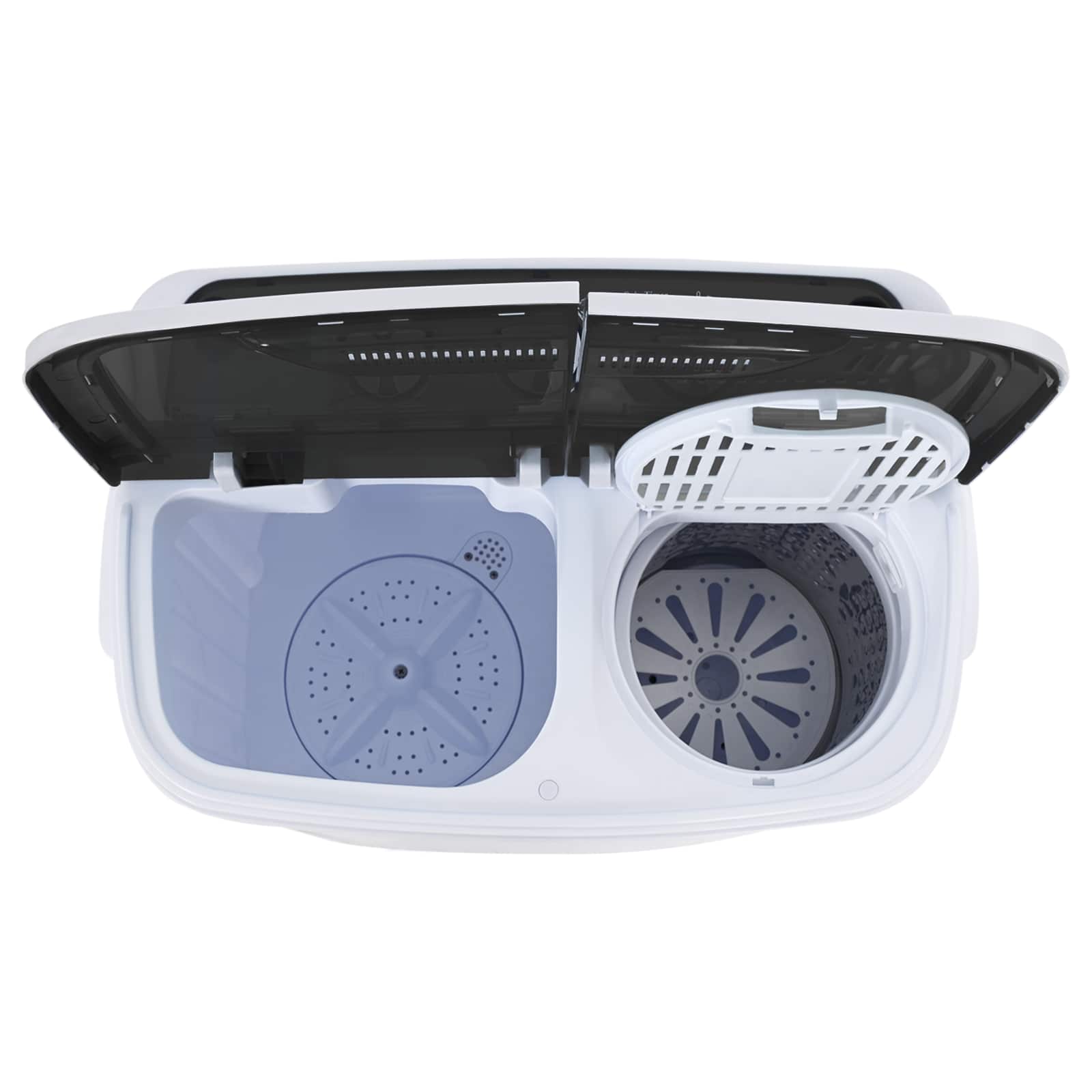 vidaXL Mini pralka z podwójnym bębnem 3,6 kg Czarny i Biały