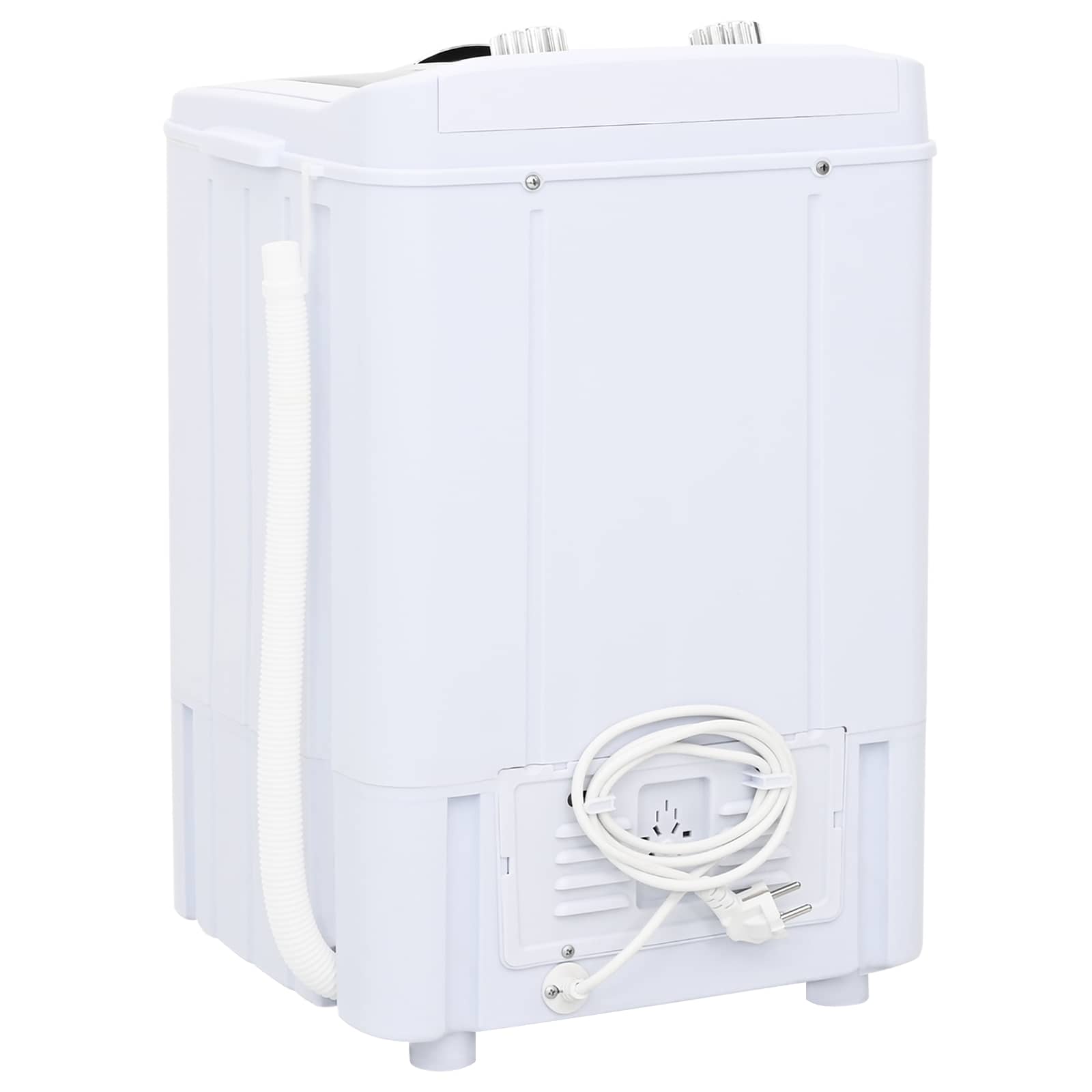 vidaXL Mini pralka z pojedynczą wanną 4,6 kg Czarny i Biały