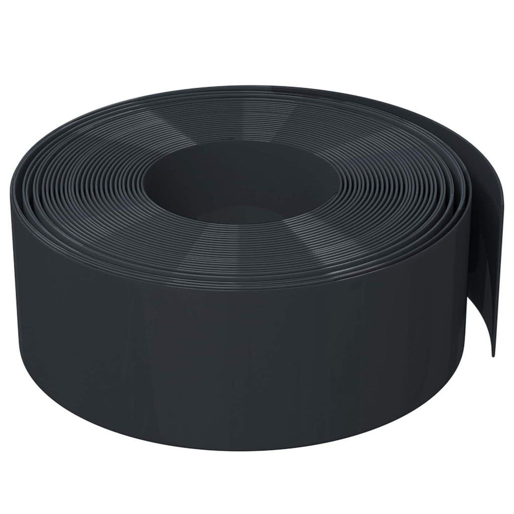 vidaXL Obrzeża ogrodowe 25 m 20 cm PE Czarny