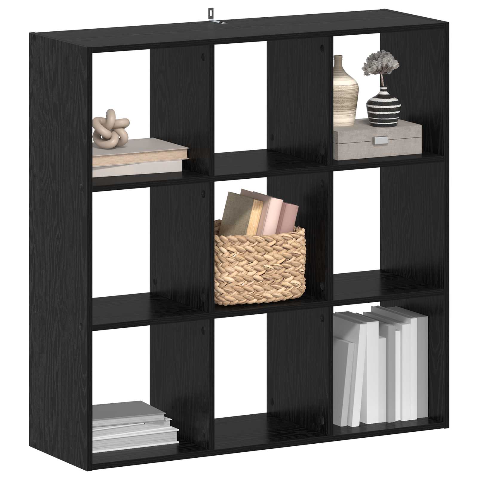 vidaXL Półka na książki Czarny dąb 102 x 32 x 102 cm