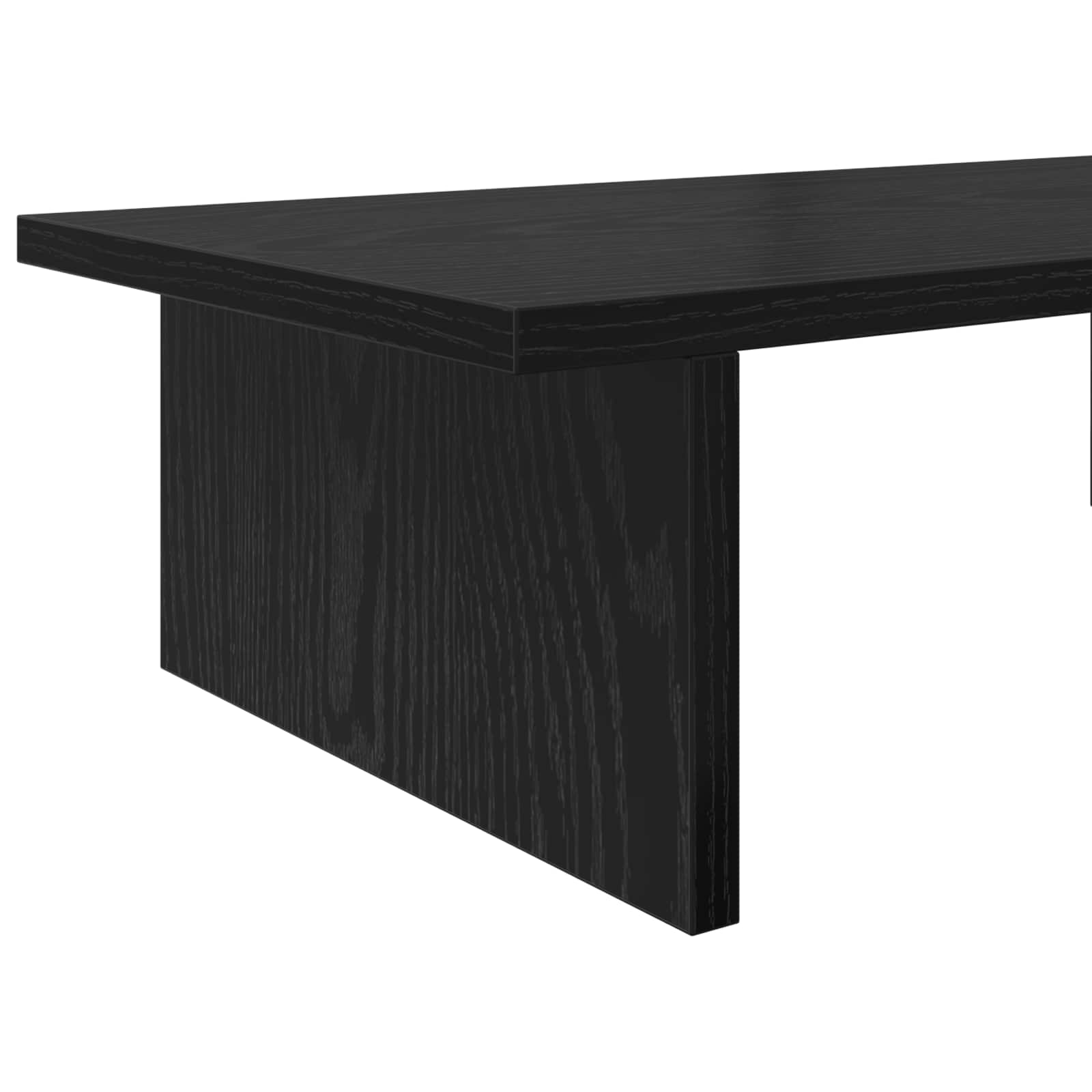 vidaXL Stojak na Monitor Czarny dąb 100 x 27 x 15 cm