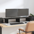 vidaXL Stojak na Monitor Czarny dąb 100 x 27 x 15 cm