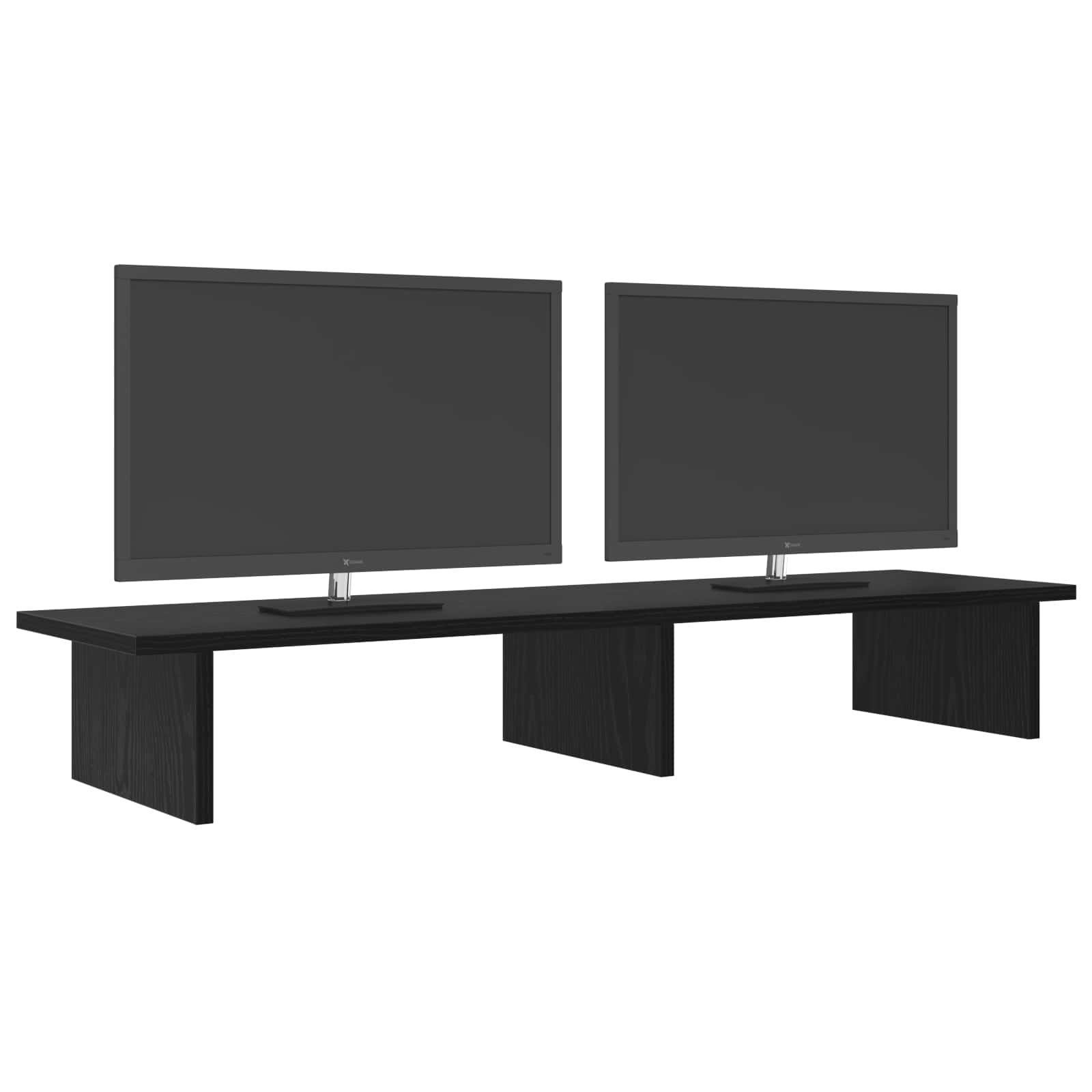 vidaXL Stojak na Monitor Czarny dąb 100 x 27 x 15 cm