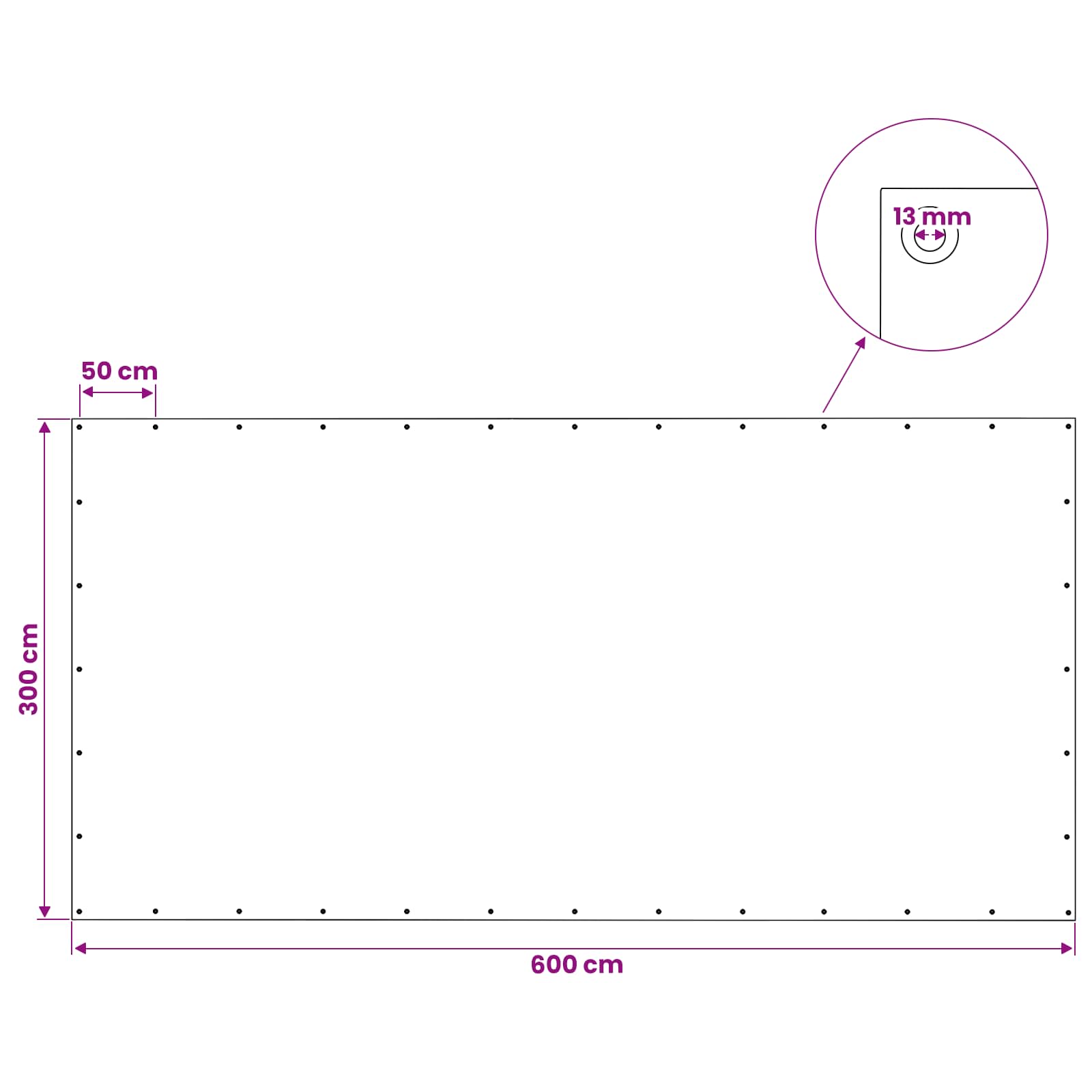 vidaXL Plandeka z oczkami zielony 3 x 6 m 140 gsm PE