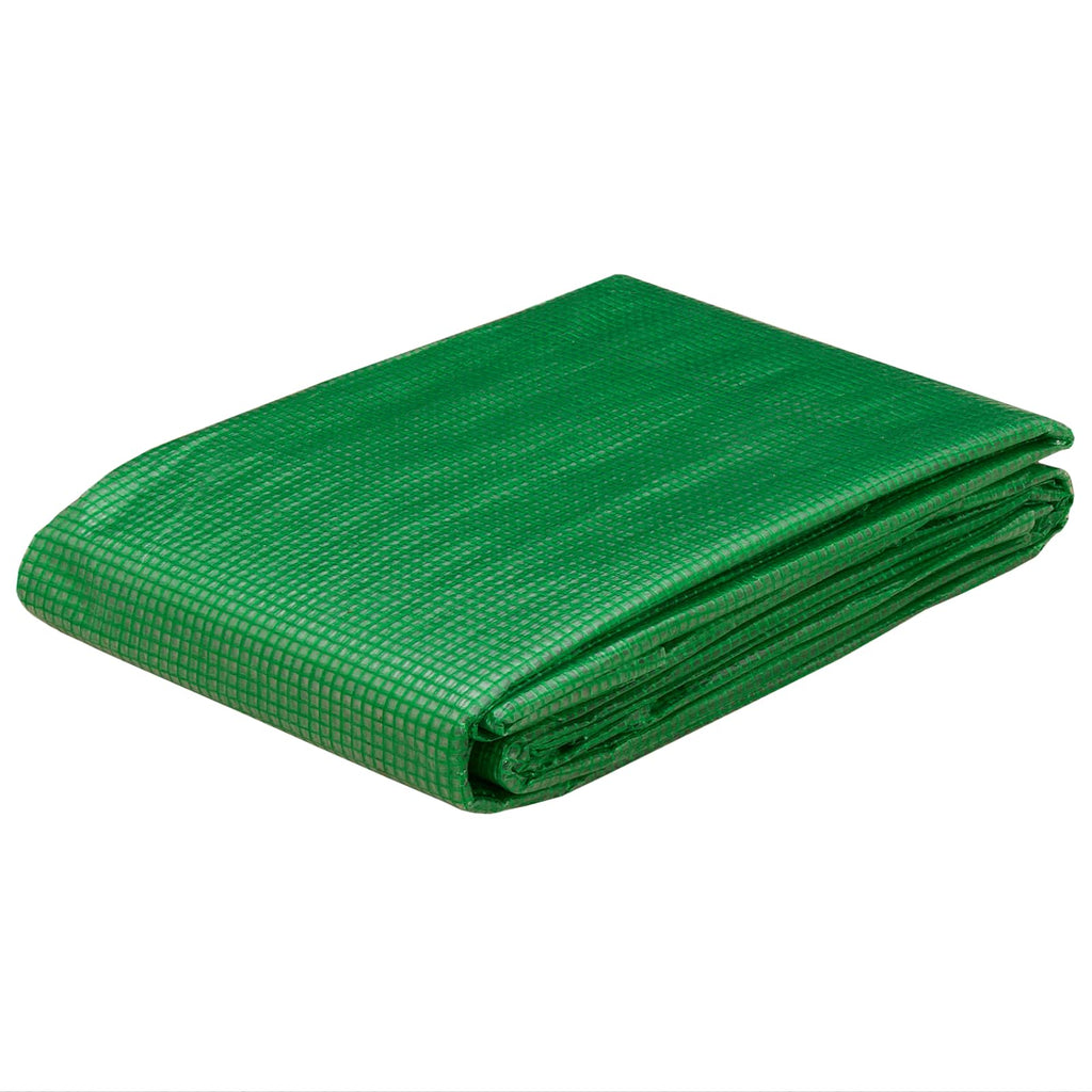 vidaXL Plandeka z oczkami zielony 6 x 12 m 140 gsm PE