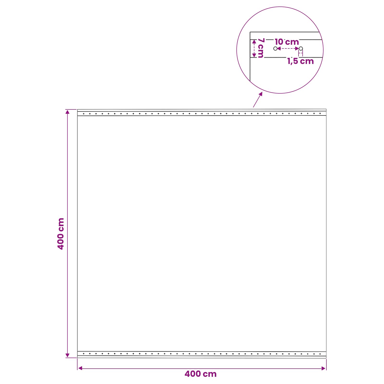 vidaXL Plandeka Leno zielony 4 x 4 m 260 gsm PE