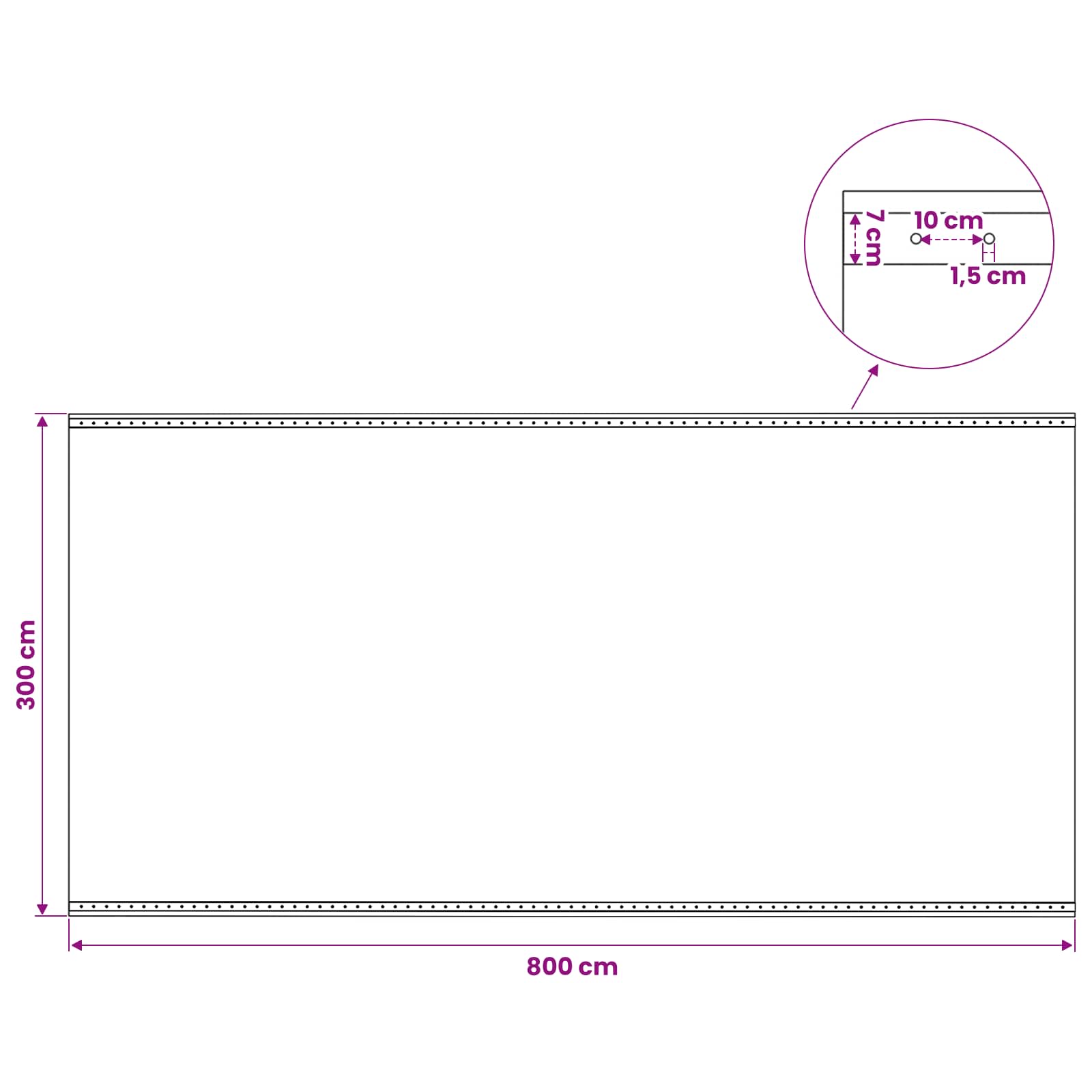 vidaXL Plandeka z oczkami zielony 4 x 8 m 260 gsm PE