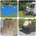 vidaXL Plandeka z oczkami jasnoszary 2 x 3 m 180 gsm PE