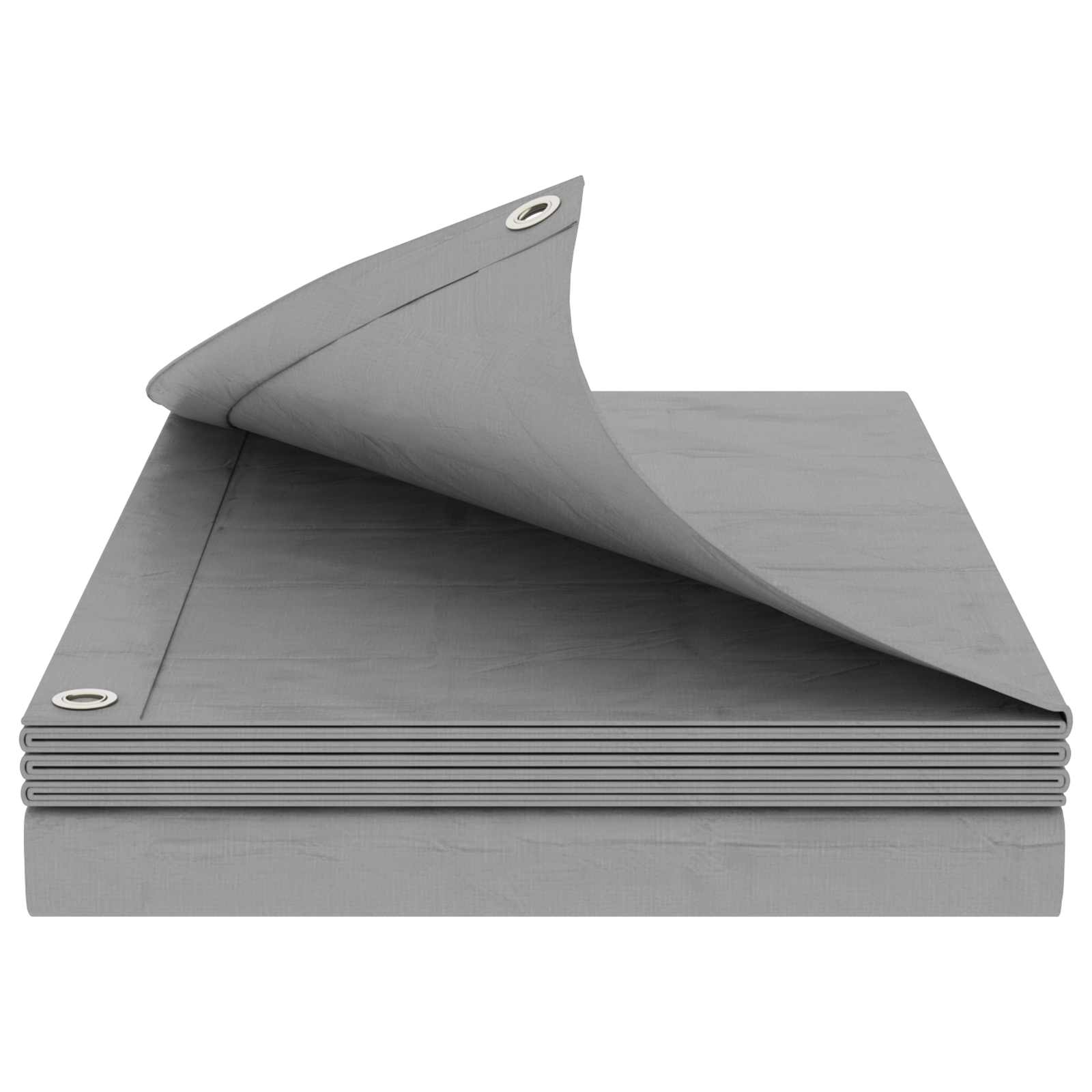 vidaXL Plandeka z oczkami jasnoszary 6 x 8 m 180 g / m2 PE