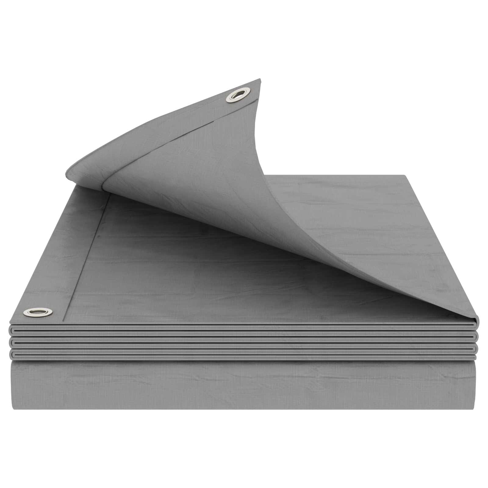 vidaXL Plandeka z oczkami jasnoszary 4 x 4 m 260 gsm PE