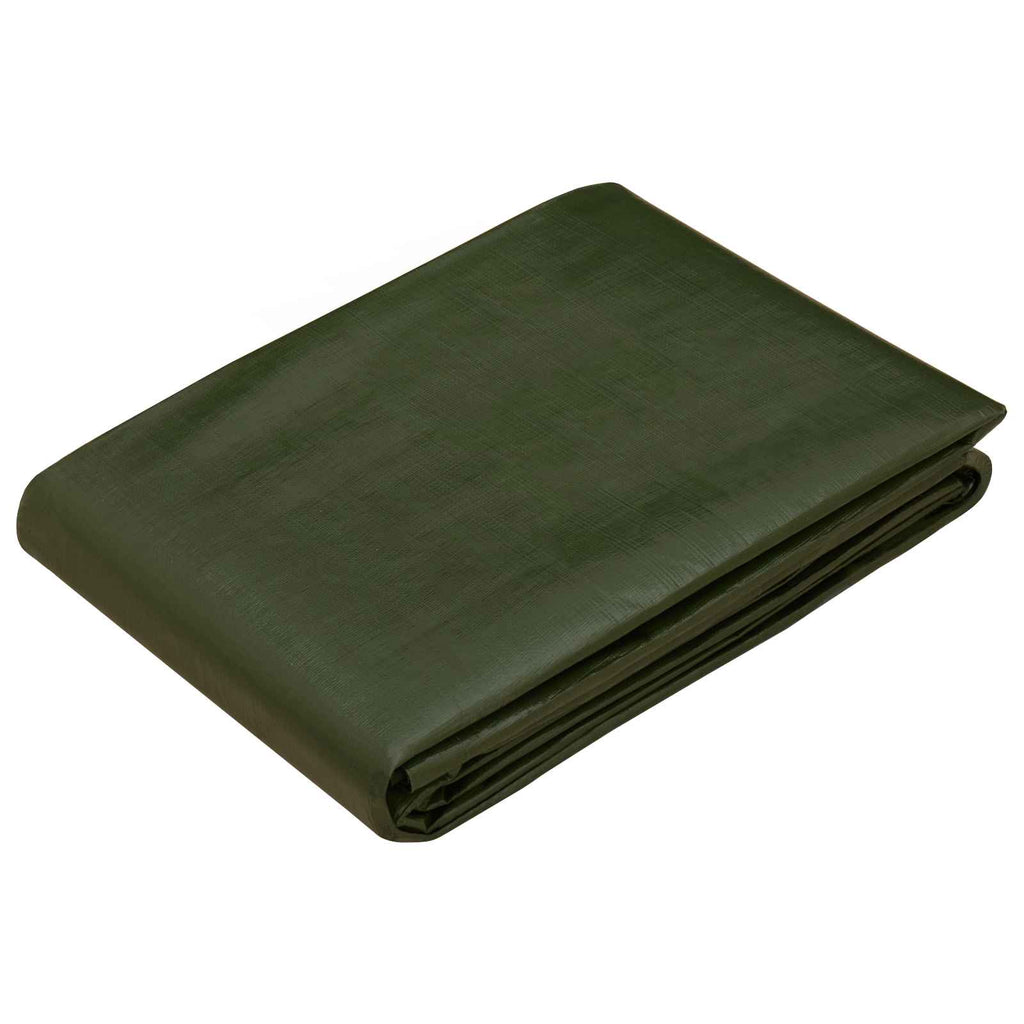vidaXL Plandeka z oczkami zielony 4 x 4 m 260 gsm PE