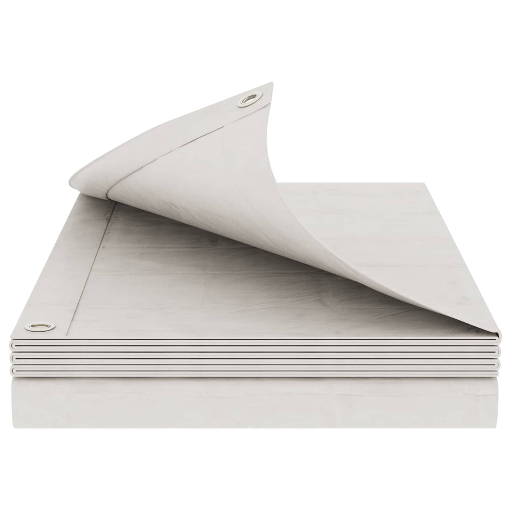 vidaXL Plandeka z oczkami Biały 6 x 12 m 260 gsm PE