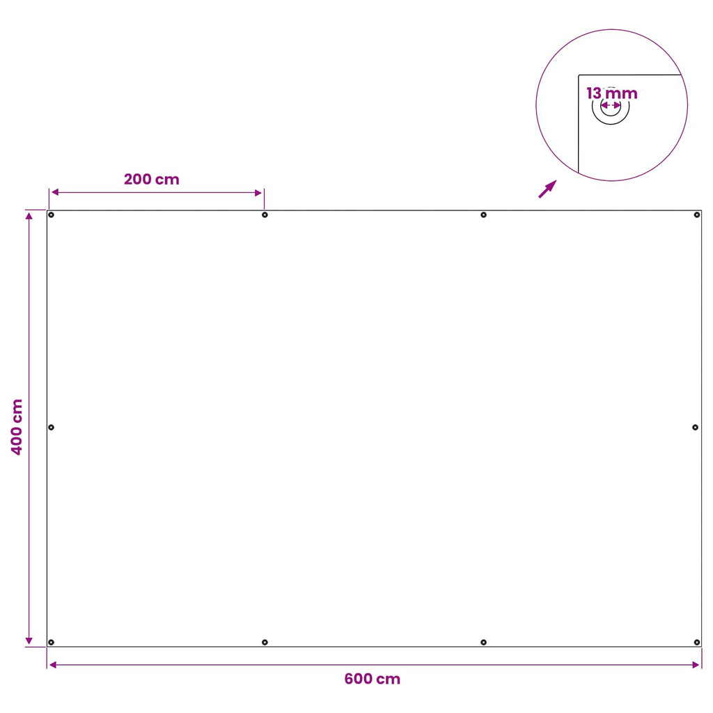 vidaXL Plandeka z oczkami niebieski 4 x 6 m 90 g PE