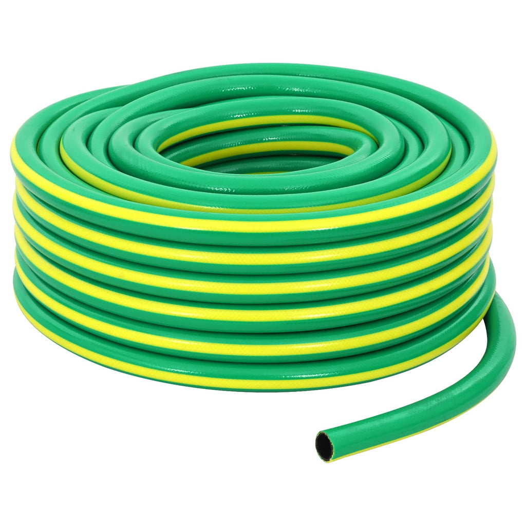 vidaXL Wąż ogrodowy 5-warstwowy Zielony i Żółty 1" 10 m PVC