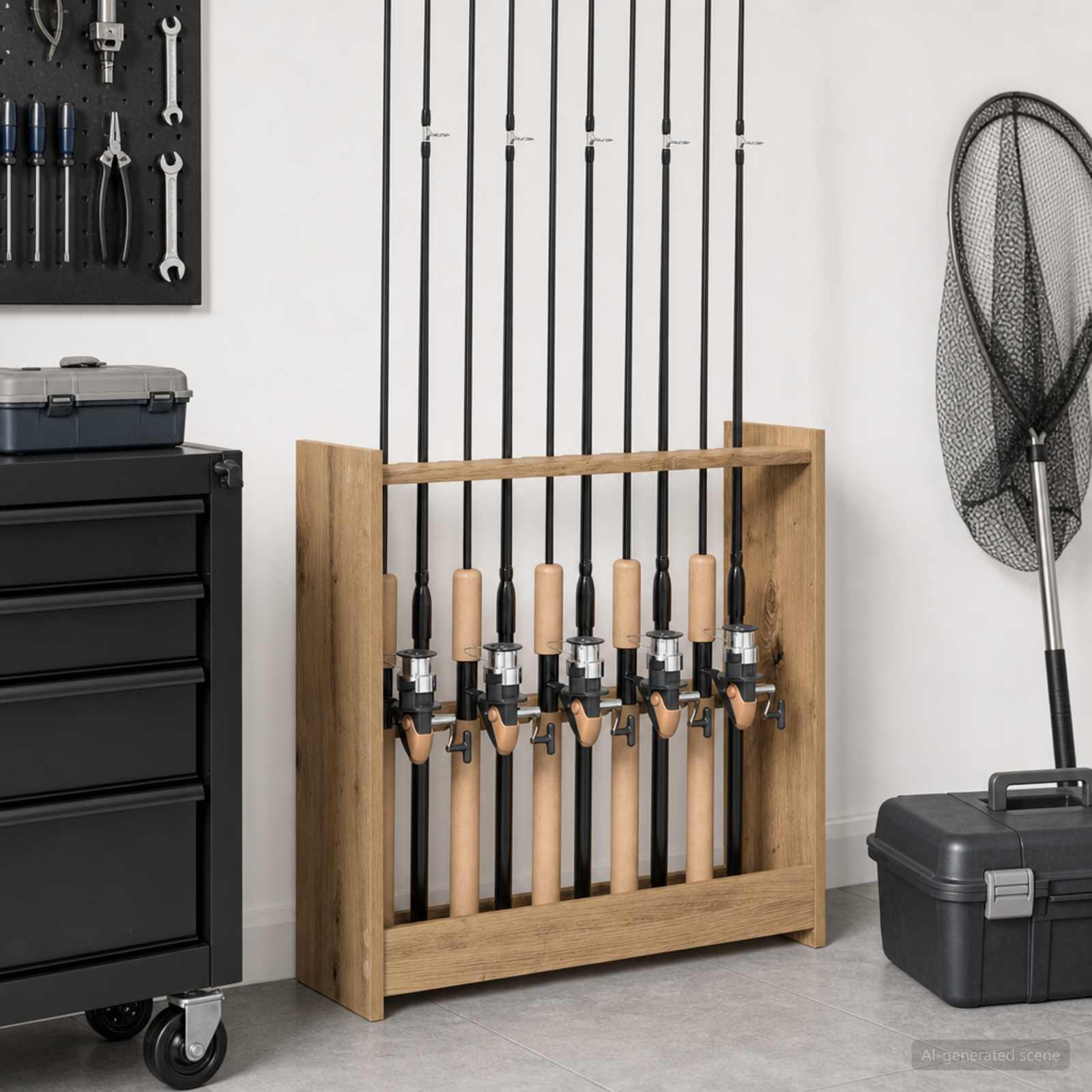 vidaXL Stojak na kij bilardowy Drewno inżynieryjne 60 x 20 x 57 cm