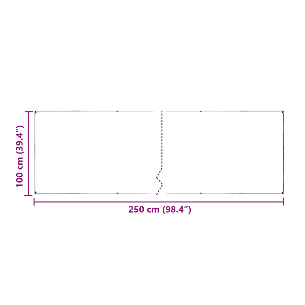 vidaXL Plandeka przezroczysty 2,5 x 1 m PE