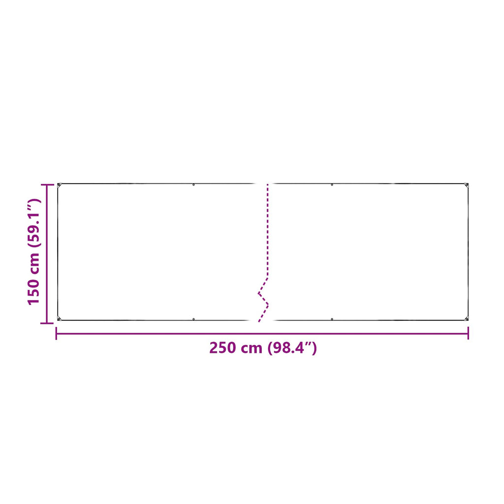 vidaXL Plandeka przezroczysty 2,5 x 1,5 m PE